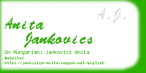 anita jankovics business card